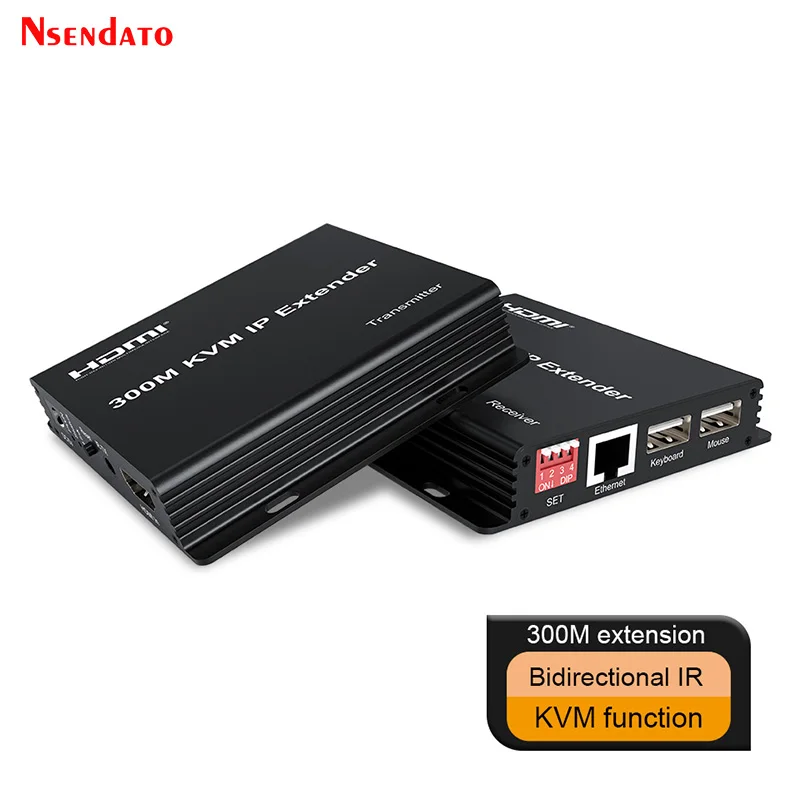 HDMI KVM Extender RJ45 1080P 300M over IP HDMI to Ethernet Lan Network cable Muitl extender Over Cat5e/6 Point to Point For PS3