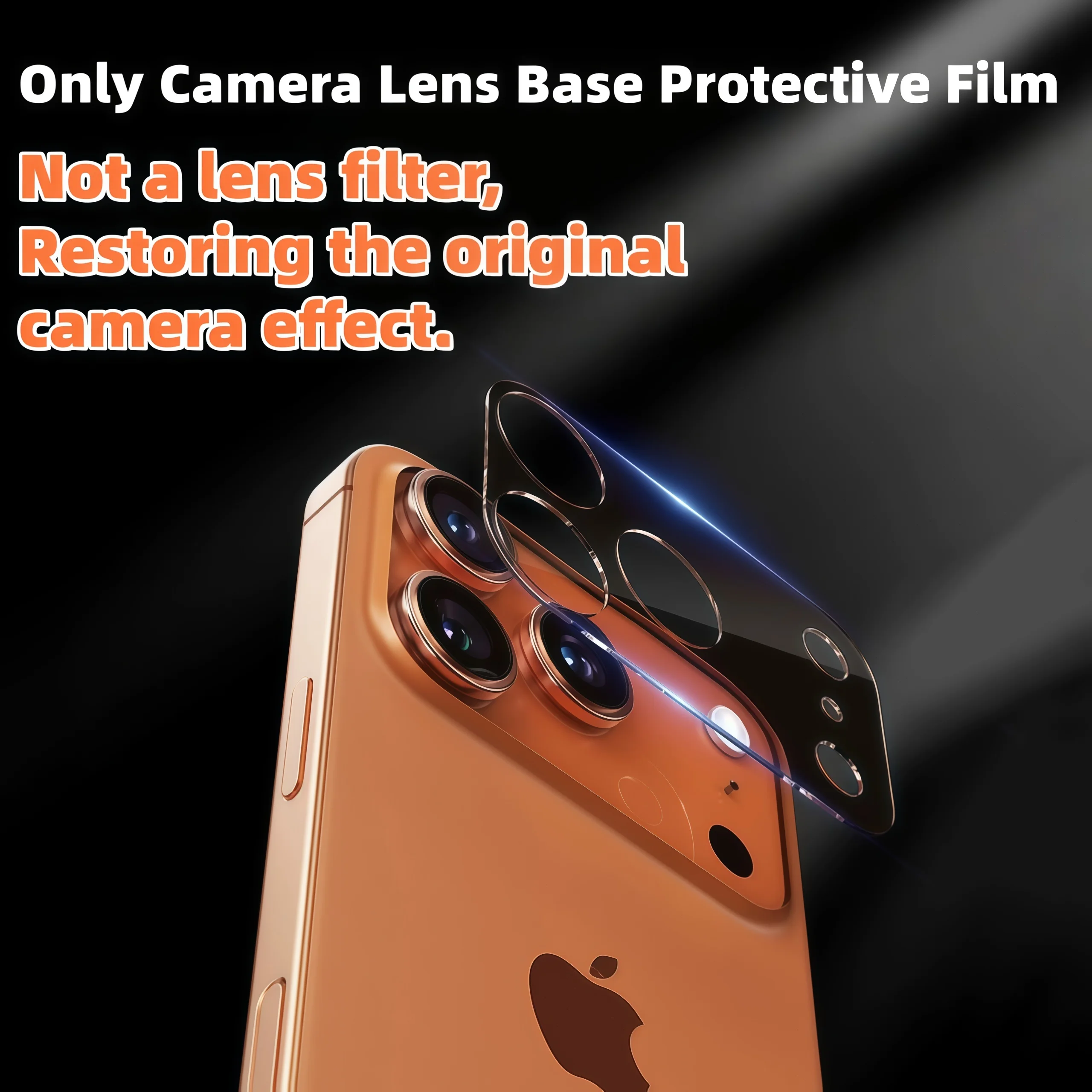 Film de protection de Base d'objectif de caméra en fibre de verre, 2 pièces, pour iphone 17 Pro, couverture d'écran anti-rayures de dureté 9H, protection Invisible