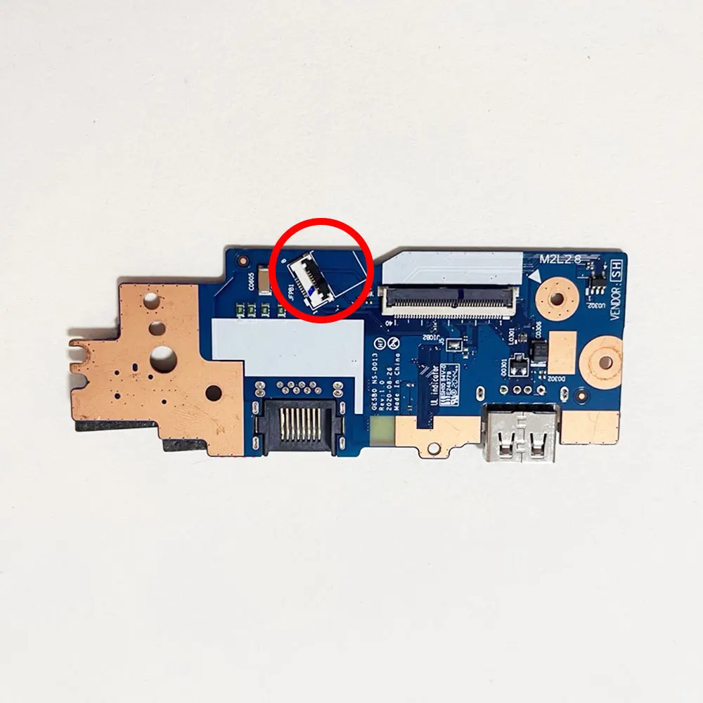 For Lenovo ThinkPad E15 Gen 2 Laptop USB LAN Network Card RJ45 Jack Power Button Board Switch Accessories NS-C772 NS-D013 view 5