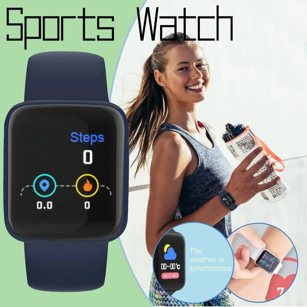

2025 Rechargeable Fitness Watch - 7-Day Battery Life with Real-Time Health Alerts
