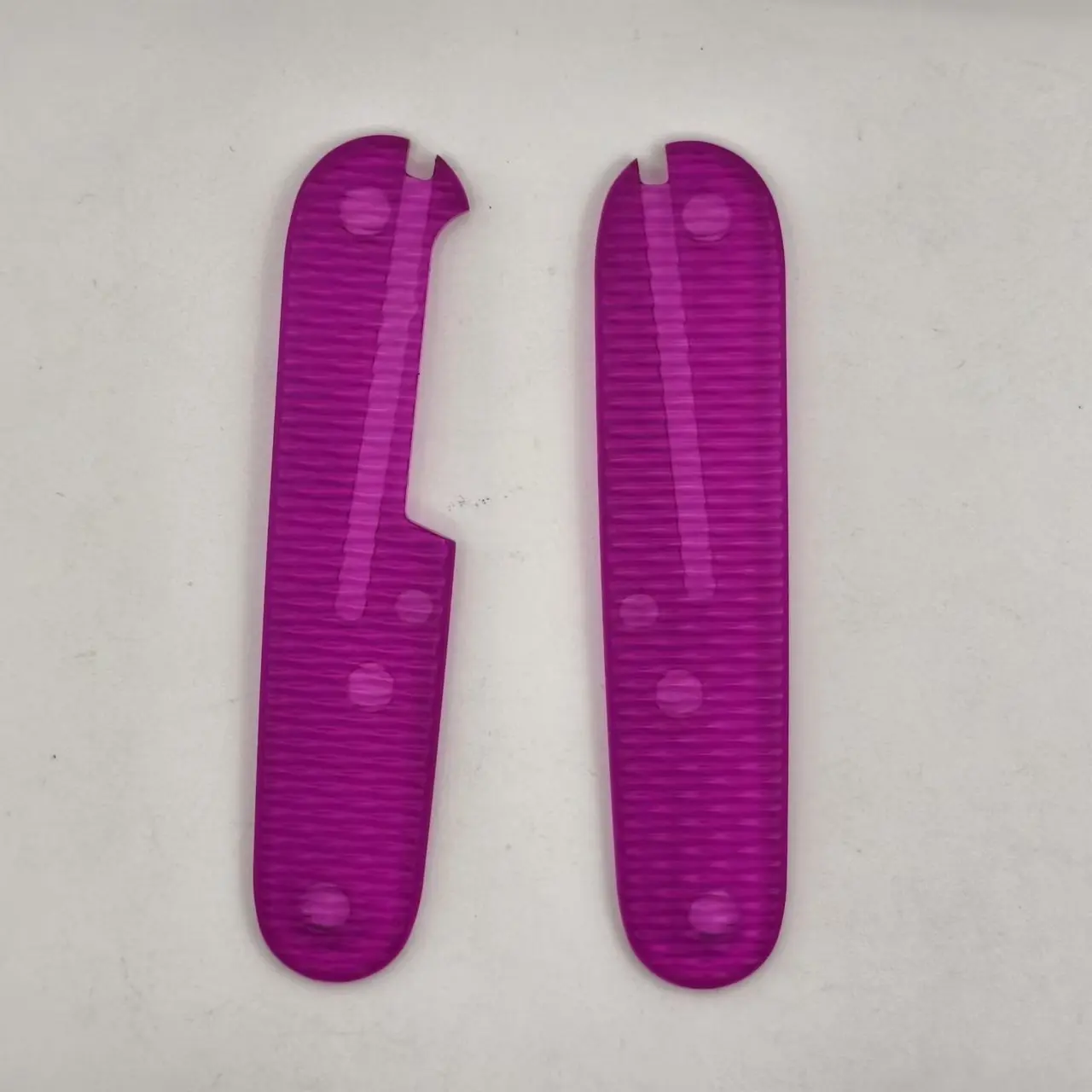 1 Pair Purple Radial Patternacrylic Material Handle Scales for 91Mm Victorinox Swiss Army Knives