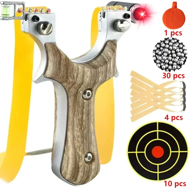 Outdoor tools Fast Pressure Shooting Acessories Tirachinas Laser Alloy Slingshot Metal Rubber Band High precision Slingsshot