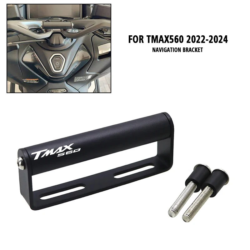 

Motorcycle TMAX560 Accessories GPS Navigation Plate Bracket Phone Holder Stand For YAMAHA TMAX 560 TECH MAX560 2022-2024