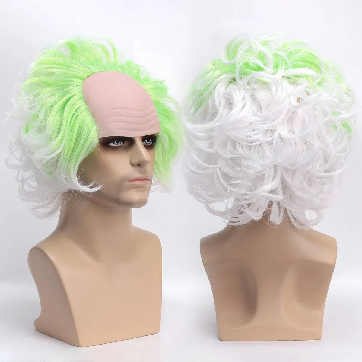 

Halloween Movie Underworld Master Michael Keaton Cosplay Wigs Adult Unisex White Green Hair Wig Clothing Accessory Carnival Prop