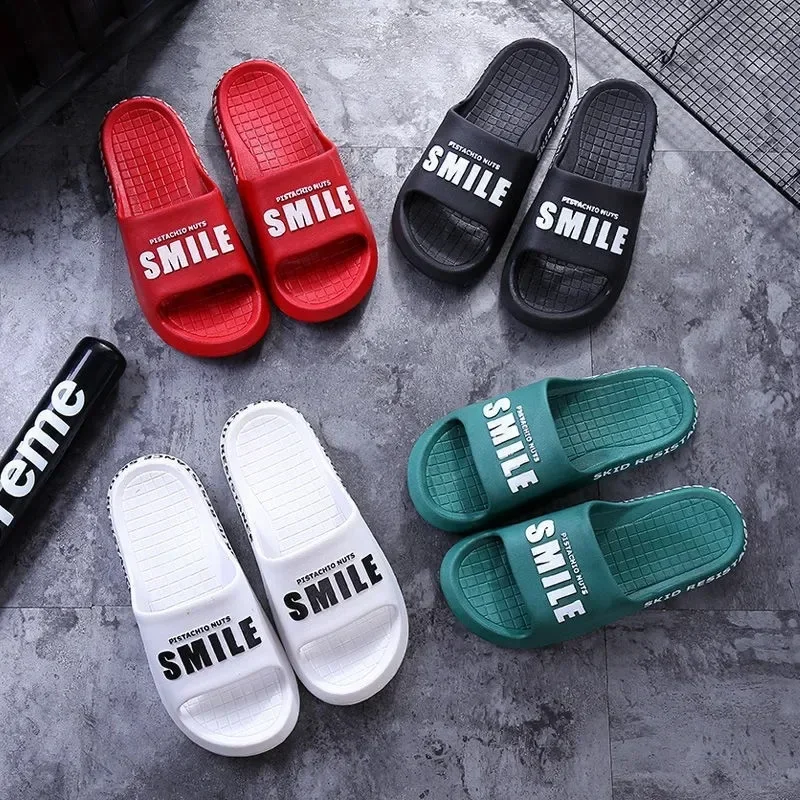 Summer Home Slippers Soft Sole PVC Indoor Bathroom Slides Sandals Casual Beach Unisex Platform Men Women House Shoes