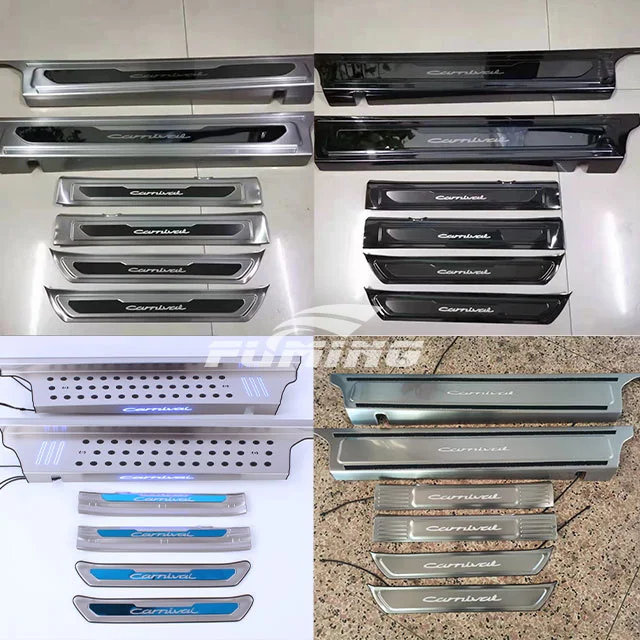 Modifikasi Strip Ambang Pintu Mobil Karnaval dari Baja Anti Karat, Desain Sport-Mewah, Pelindung Luar Fender yang Elegan
