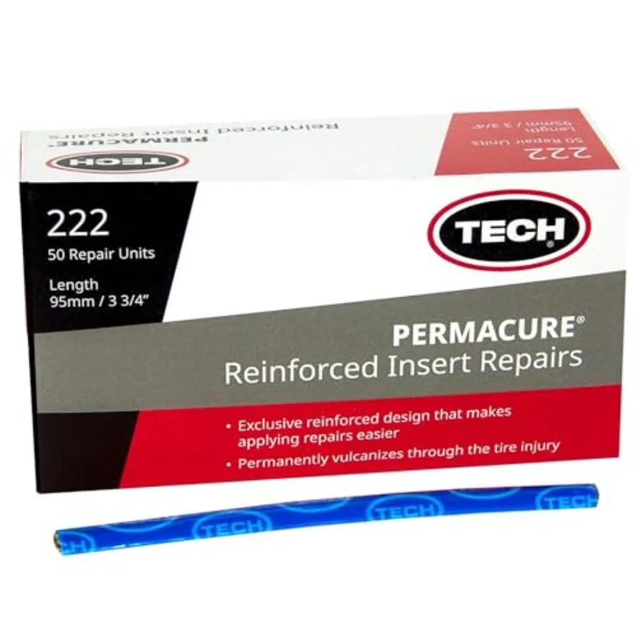 

TECH Perure Inserts Reinforced Natural Rubber Compatible with Vulcanizing Fluid, Tubel Sealant, Flat Repair Kits, 3-3/4" 95mm,B