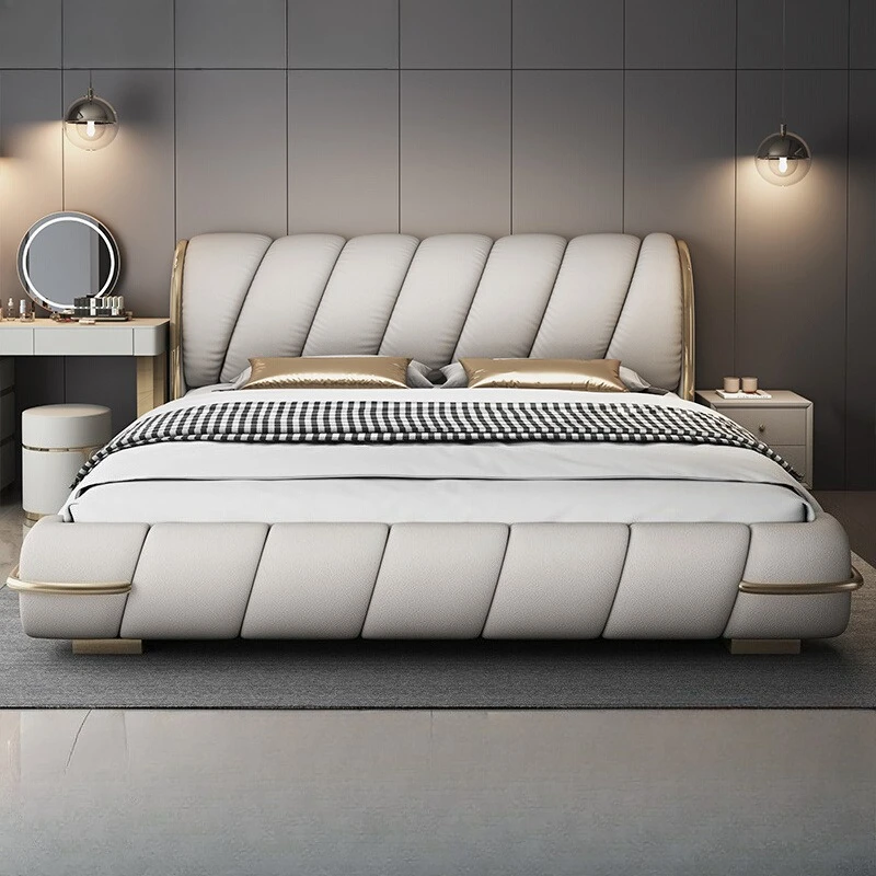 

180x200cm Organizer complete double bedroom furniture luxury Base beds and frames king size bed frames with head board modern
