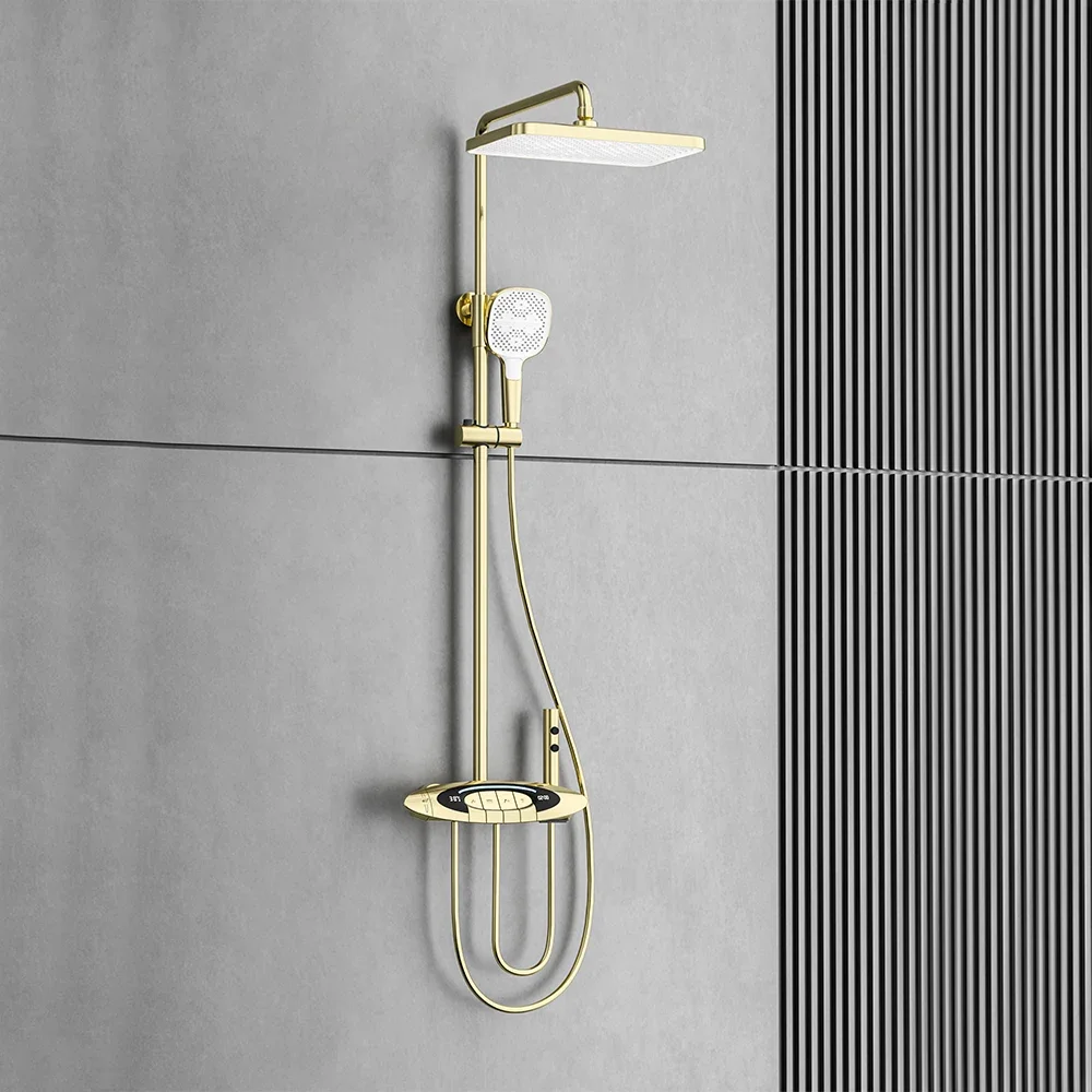 SKOWLL Modern Rainfall Shower Mixer System with Handheld Shower and Body Jets