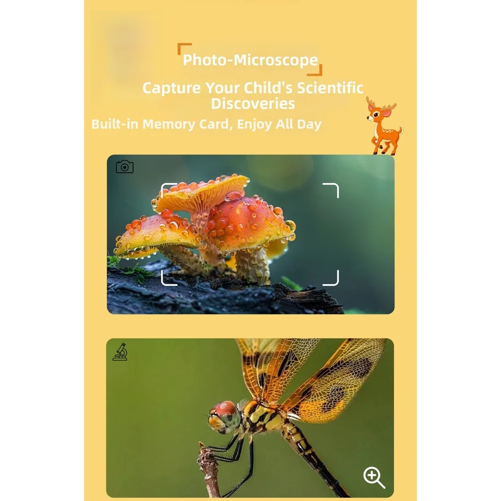 For Science Education Orange Digital Microscope Instruction Manual Included Lightweight Design Dual Lens Design For Students
