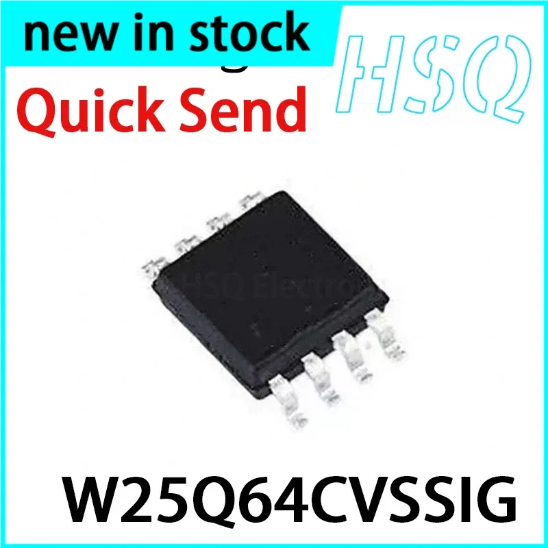1PCS New W25Q64CVSSIG 25Q64CVSIG Patch SOP-8 Memory Chip