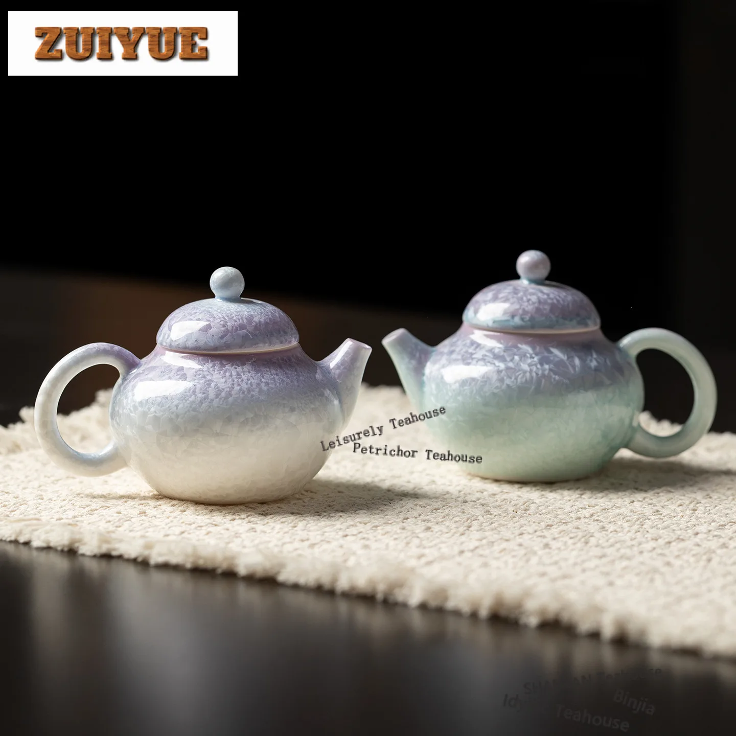 

110ml Crystal Glaze Teapot Handmade Tea Infuser Pot Household Tea Soaking Kettle With Ball Hole Flower Tea Chinese Tea Set Gift