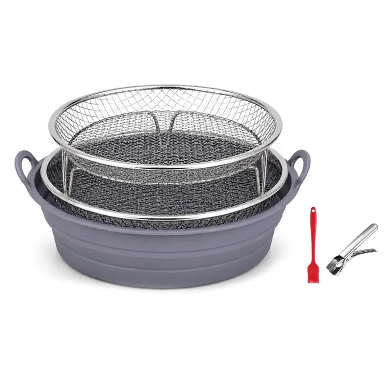 B06B-Air Fryer Accessories Set Basting Brush & Heat Resistant Gripper Clip Air Fryer Accessories Set