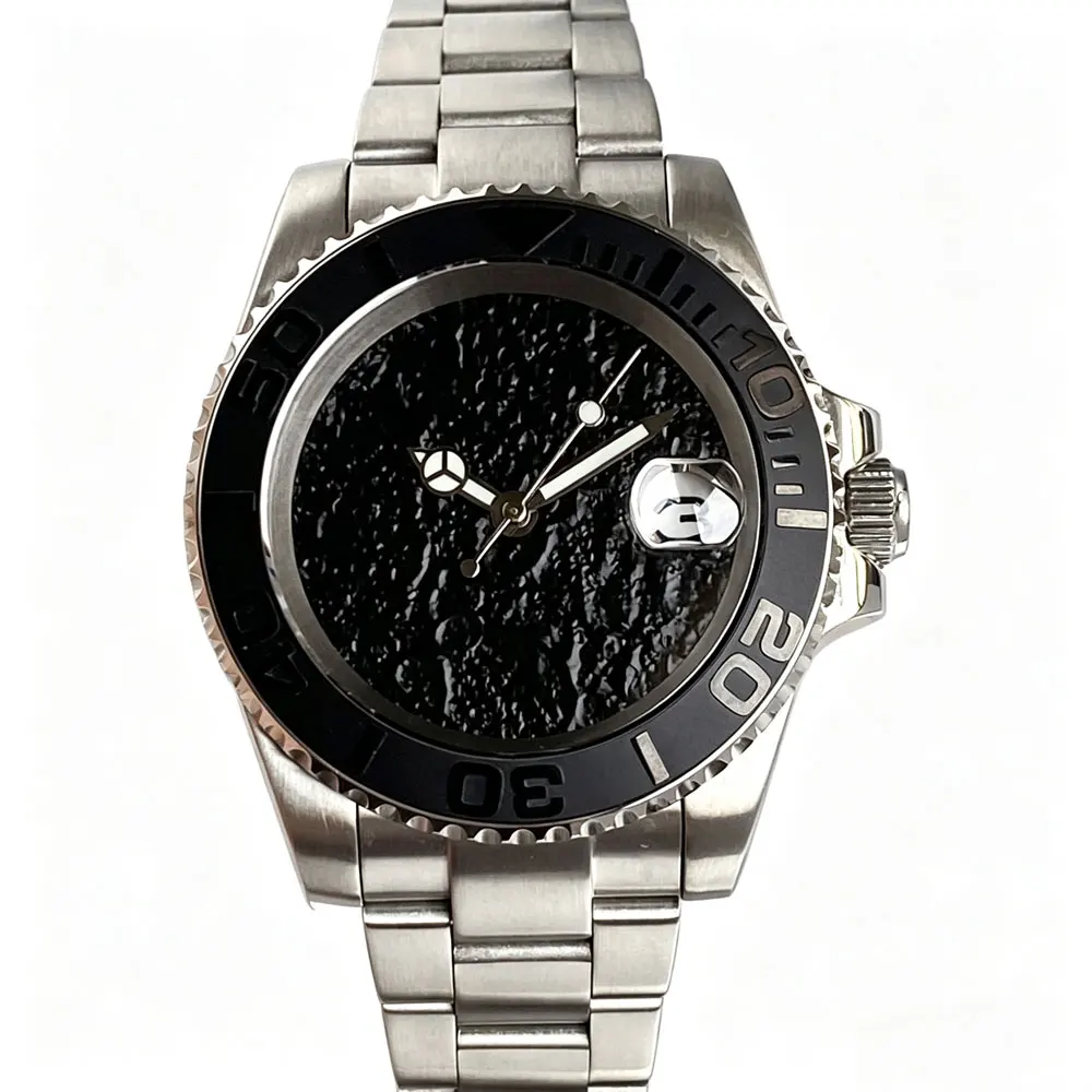 Tandorio New Automatic Mechanical Man Watch Texture Face Diver Japan NH35 Watches Sapphire Glass 200m Waterproof Slide Buckle