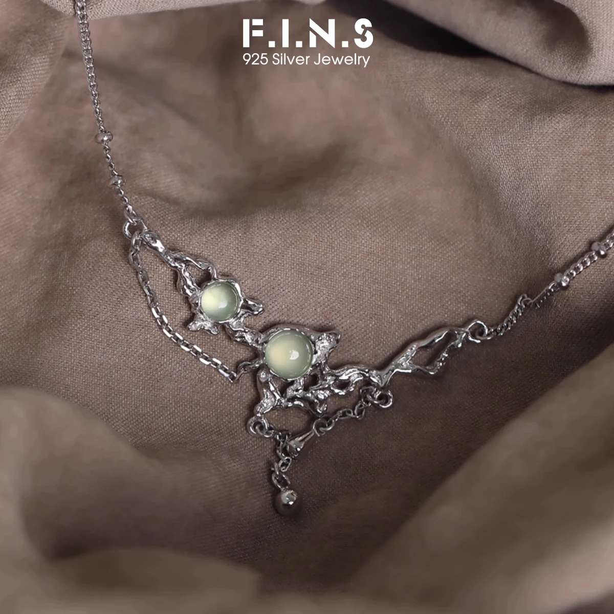 

F.I.N.S оригинальное ожерелье из стерлингового серебра S925, темперамент, нерегулярные полые листья, кисточка, цепочки на ключицы, вечерние ювелирные изделия