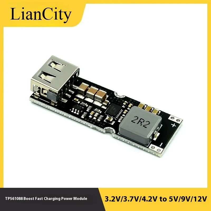 QC Fast Charge Boost Module TPS61088 3.2V-4.2V Input 5V/9V/12V Output for Mobile Devices
