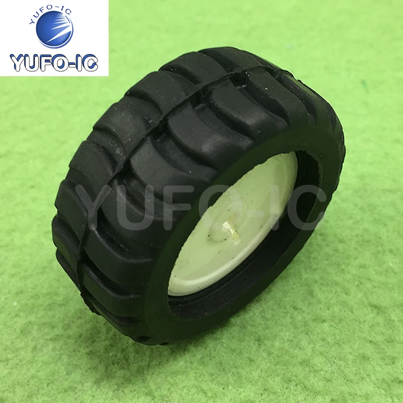 Free Ship 5pcs D-Axis Rubber Tire Robot Accessories 43MM Tracking Trolley Model Wheel With N20 Motor