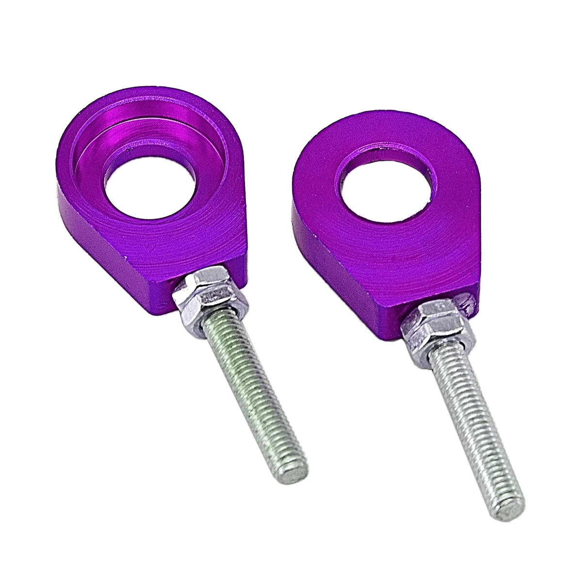 1pair 7 Colors 12mm/15mm Rear Wheel Axle Hole Chain Tensioner Adjuster for Motorcycle Modification Parts Accessories
