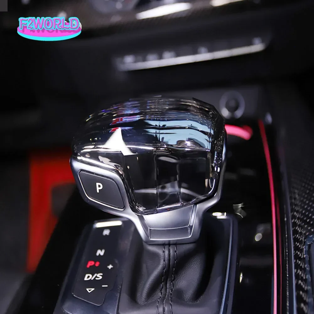 

For AUDI A4 A5 17-22 Q5L 18-22 S4 S5 Crystal Gear Shift Knob with Colorful Led Atmosphere Light