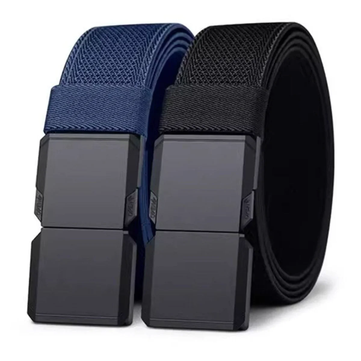 Men's Tactical Elastic Woven Belt Quick Release Military Style Outdoor Nylon Belt with Multifunctional Training Buckle