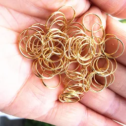 100pcs/lot 12mm Gold Stainless Steel Rings Crystal Chandelier Ball Parts Connector Curtain Accessories Connecting Octagon Beads