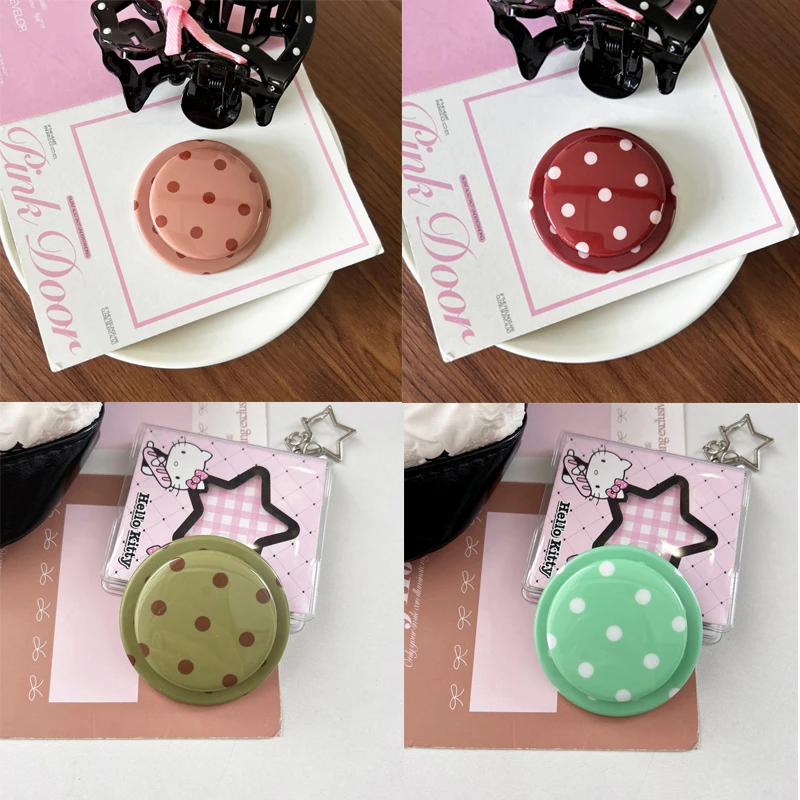 Korean Ins Polka Dot Cute Magnetic Folding Mobile Phone Grip For iPhone Samsung Xiaomi Case Accessories For Magsafe Stand Holder