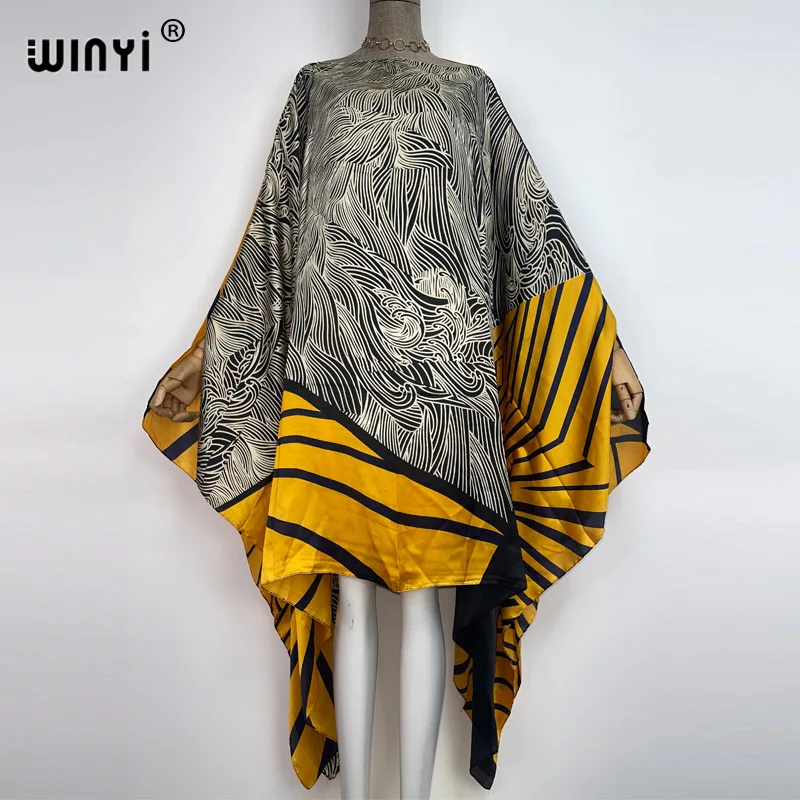 WINYI African Kaftan Beach Cover up Beach Wear elegant boho clothing bathing suit Robe party holiday women christmas clothing