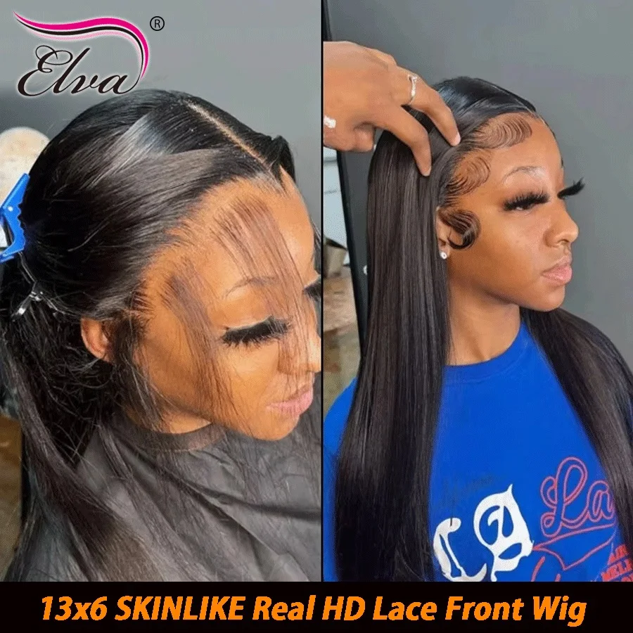 

HD Lace Front Wigs 36inch Straight Wig Clean Hairline Melt Skin Invisible 13x6 HD Lace Front Human Hair Wig Glueless Virgin Hair