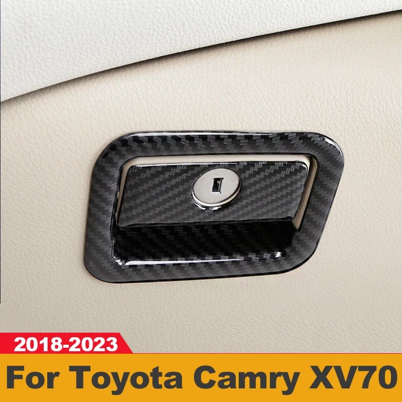 

Для Toyota Camry XV70 2018-2021 2022 2023 ABS автомобильный ящик для хранения второй пилот ручка чаша крышка отделка декоративные наклейки аксессуары