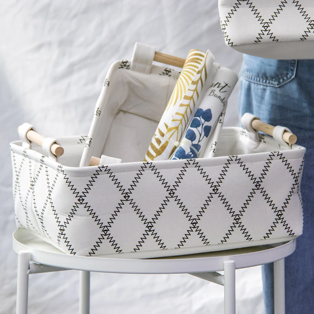 

Fabric Storage Large Capacity Fabric Desktop Storage Basket Home Snack Basket Portable TableDecoration Household
