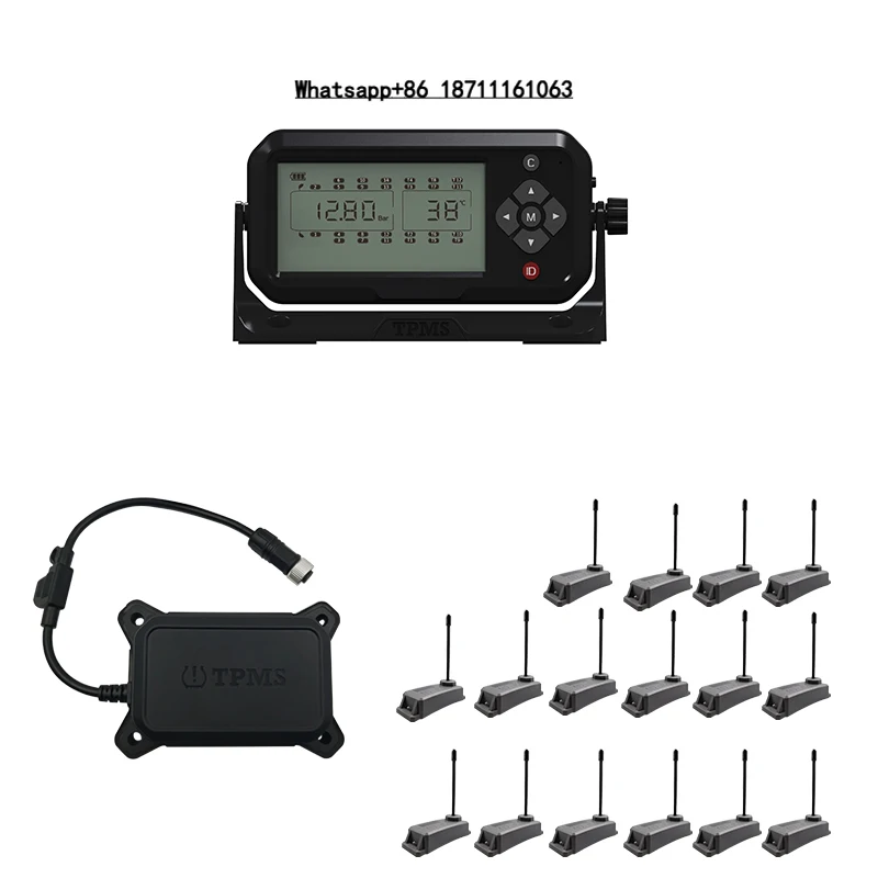 

Truck Rv Bus Tp Sensor 203 Psi Wheels External Sensors Tire Pressure Monitoring System Tpms for Truck 12 Digital Ce IP67 24V