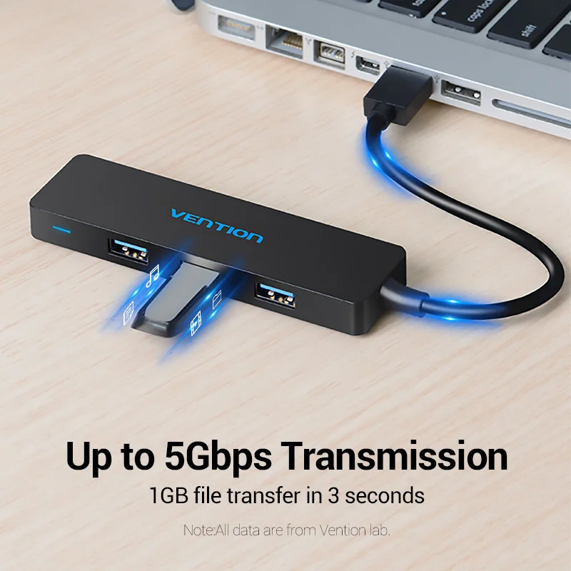 Vention Usb Hub 4 Port USB 3.0 Data Transfer Adapter for Laptop Multi Splitter For Xiaomi Lenovo Macbook PC Computer Accessories