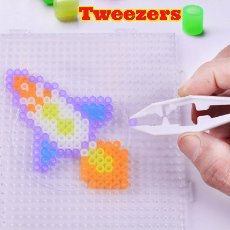 

Craft Tweezers Tool Water Beads Perler Beads 5mm Fuse Beads Plastic Tongs Ironing Accessories Hot Melt DIY Craft Supply Hot