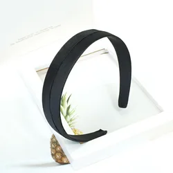 3cm Black Fabric Plastic Headband Simple Flat Bezel For DIY Jewelry Making Headwear Accessory Hairbands Base Setting Findings