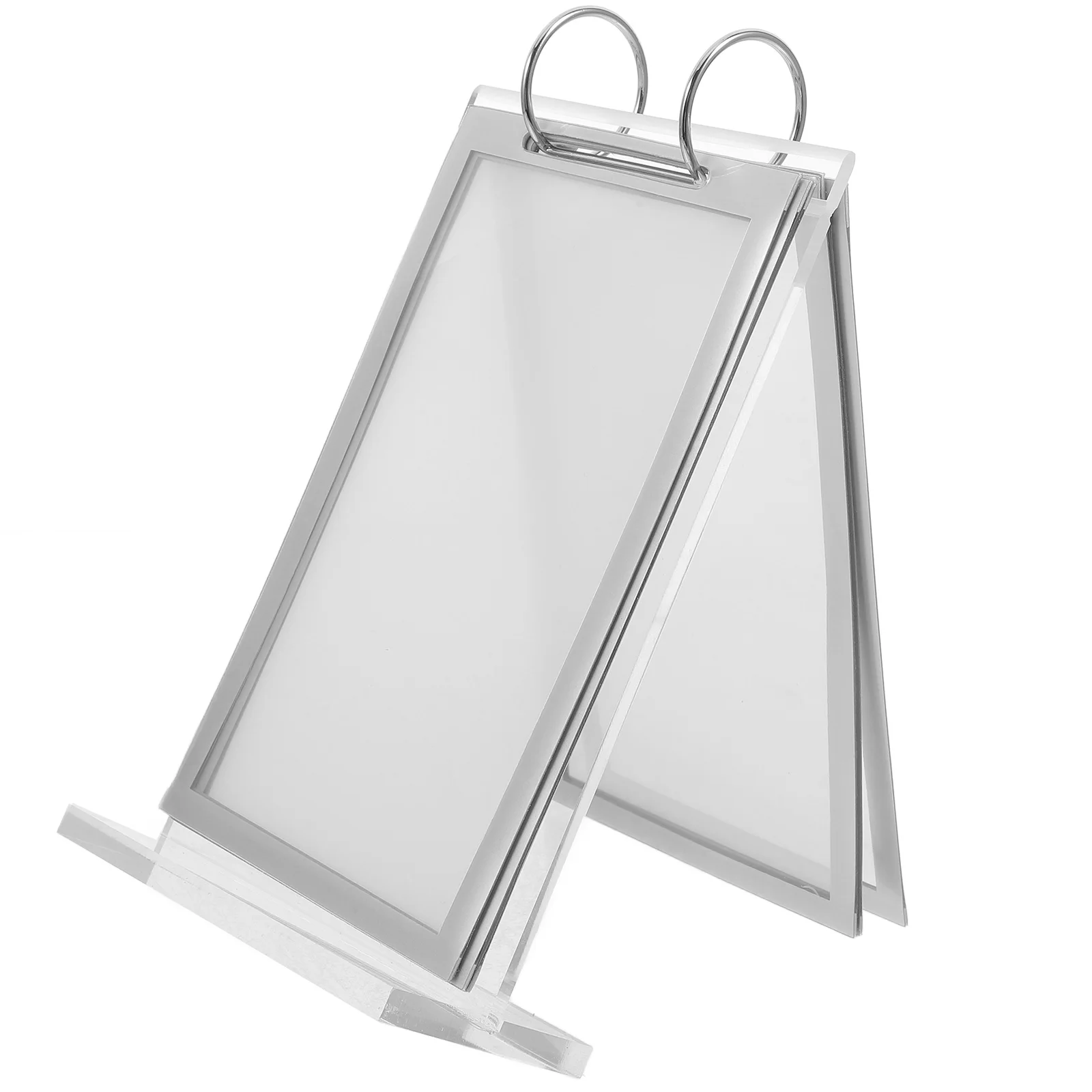 

Flip Poster Stand Desktop Restaurant Menu Holder Flip Menu Storage Stand Base Table Display Sign Holder Display