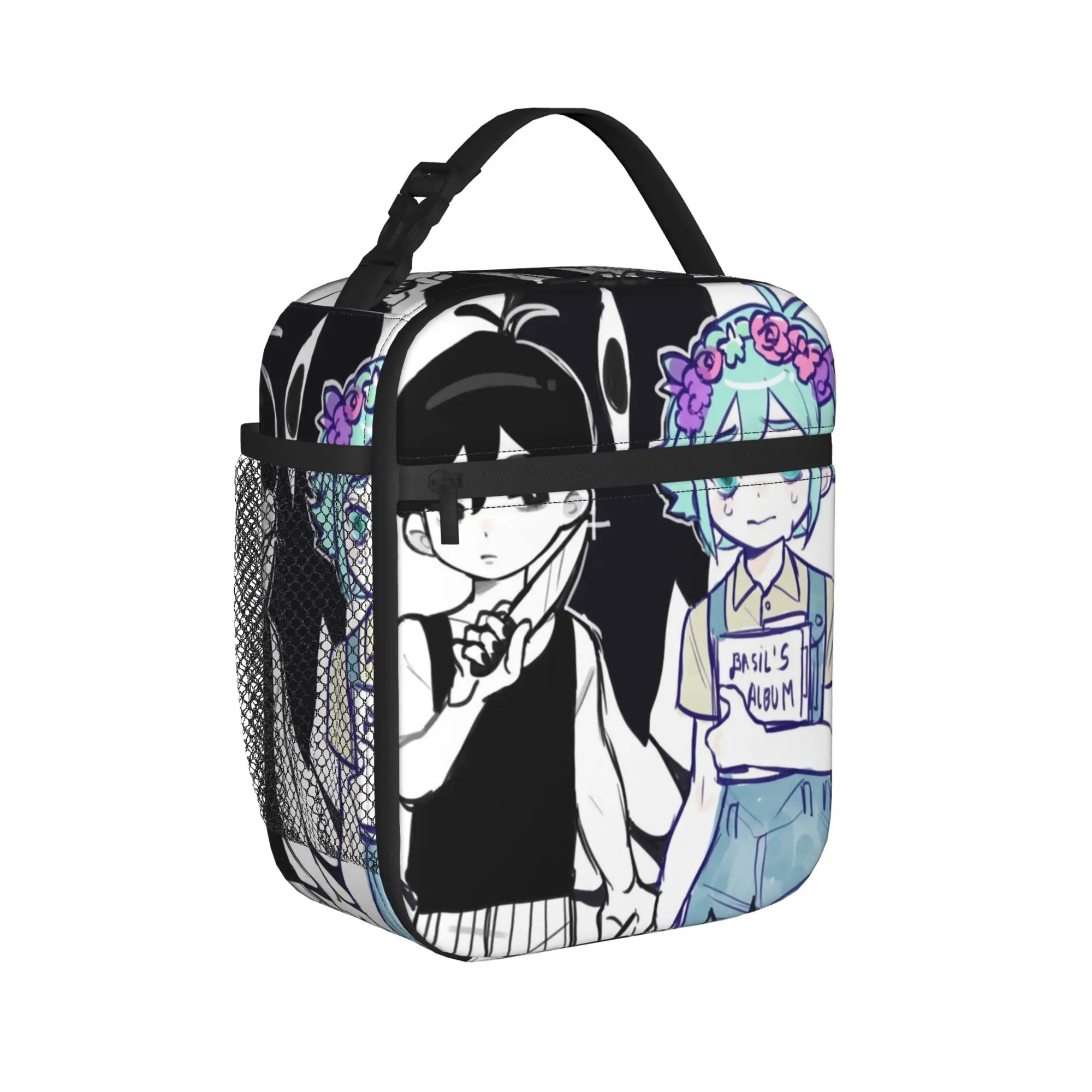 Omori Anime Thermal Insulated Lunch Bag for Picnic Horror Game Reusable Food Bag Thermal Cooler Lunch Boxes