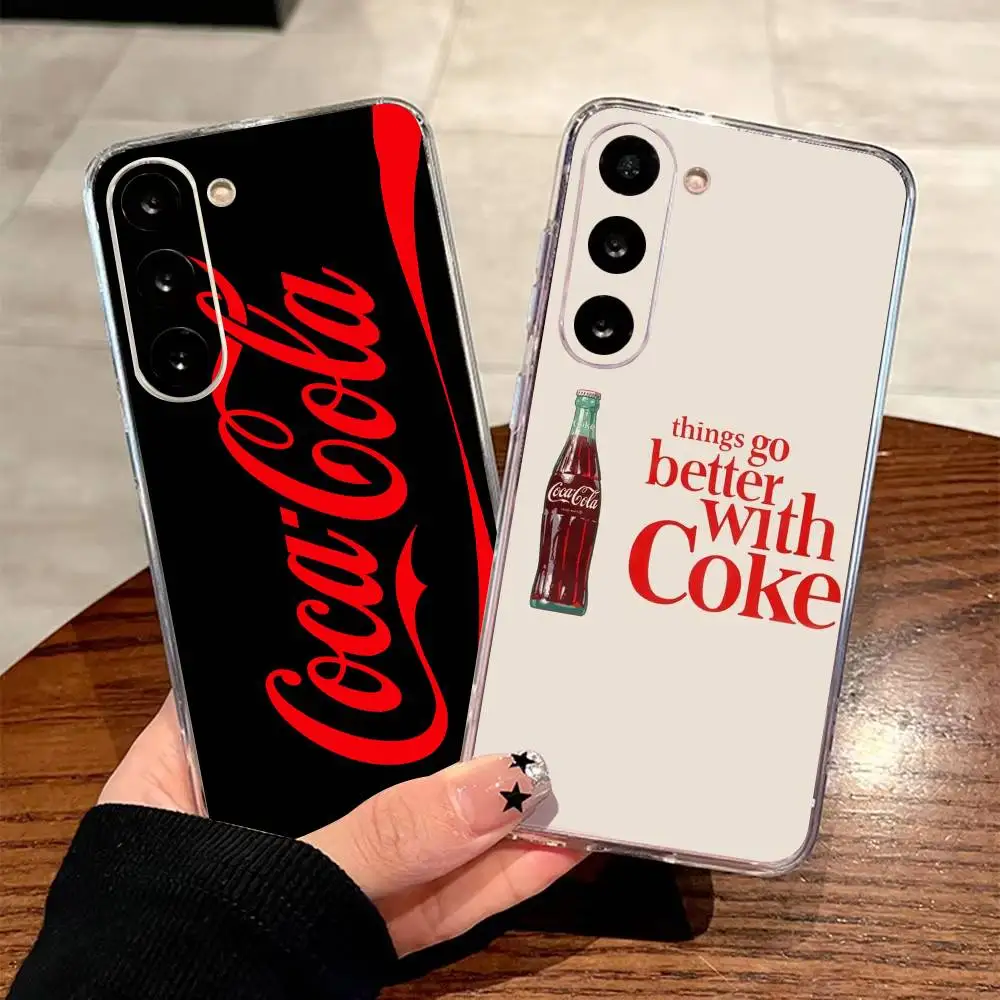 C-Coca D-Drinks C-Cola   Phone Case For Samsung A71 A55 A51 A52 A35 Cover Transparent Silicone Phone Cover
