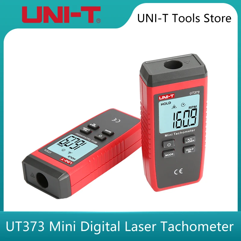 

UNI-T UT373 Mini Digital Laser Tachometer Non-contact Electric Tachometer Speedometer Range 10-99999 RPM