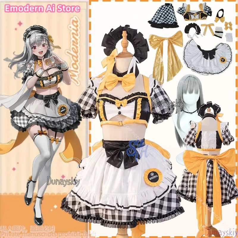 

Modernia Marian Plaid Maid Kawaii Lolita Dress Аниме Игра NIKKE: Богиня Победы и Галерея Джирай Кэй Девушка 코스프레 Хэллоуин