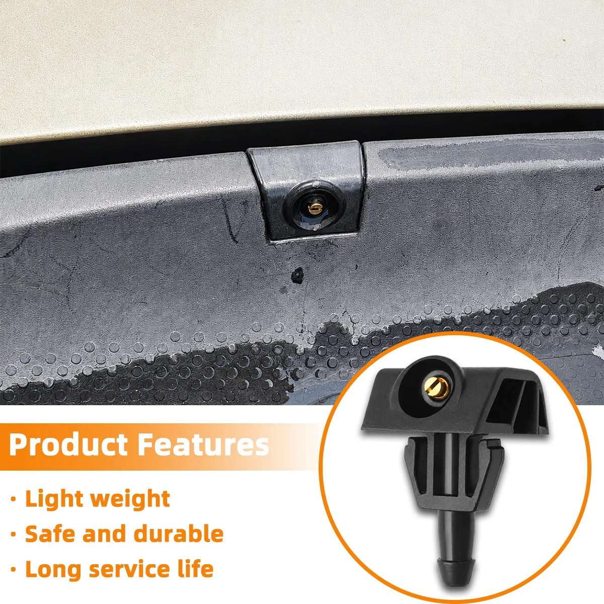  2 Stück Auto-Windschutzscheiben-Wasserdüse, einstellbarer Sprühstrahl, passend für Nissan Tiida Venucia R50 X-Trail Sylphy Juke, 289329U000, 28932BA61A – Detail 2