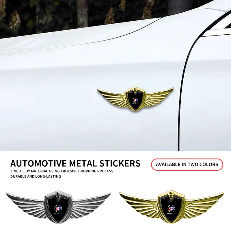 Metal Car 3D Eagle Angel Wings Logo Trunk Fender Sticker For Buick LaCrosse Encore enclave royaum Park Avenue Envista GL8 GL6