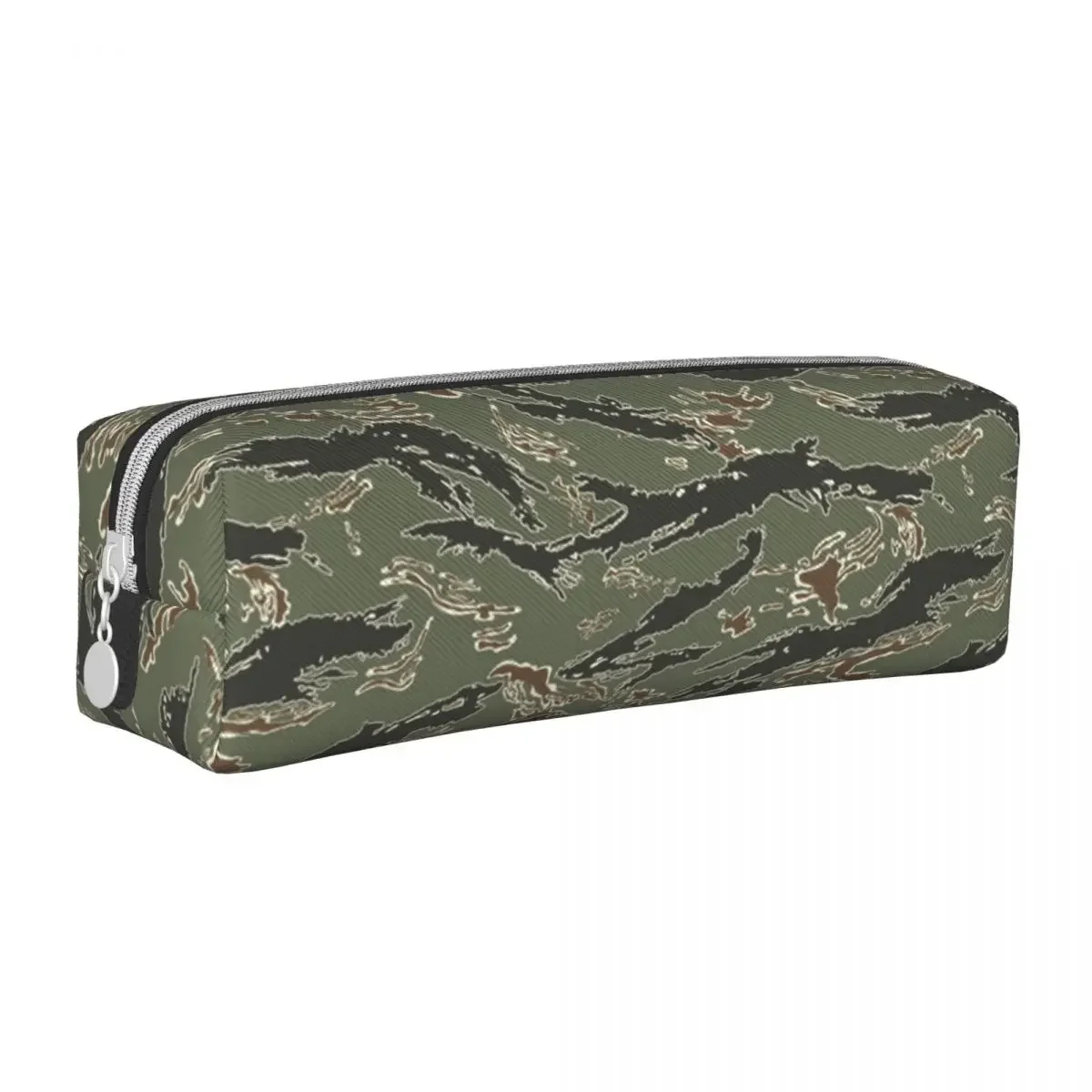 Tiger Stripe Camouflage Pencil Case Classic Army  Camo Pen Holder Bag for Student Big Capacity Students  Pouch