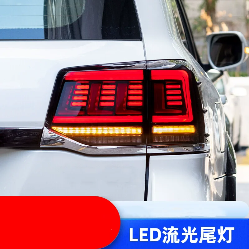 LED Tail light Assembly for Toyota Land Cruiser Lc200 16-20 modified Stream Turn Signal Brake Reverse rear Lamp Car Accessories