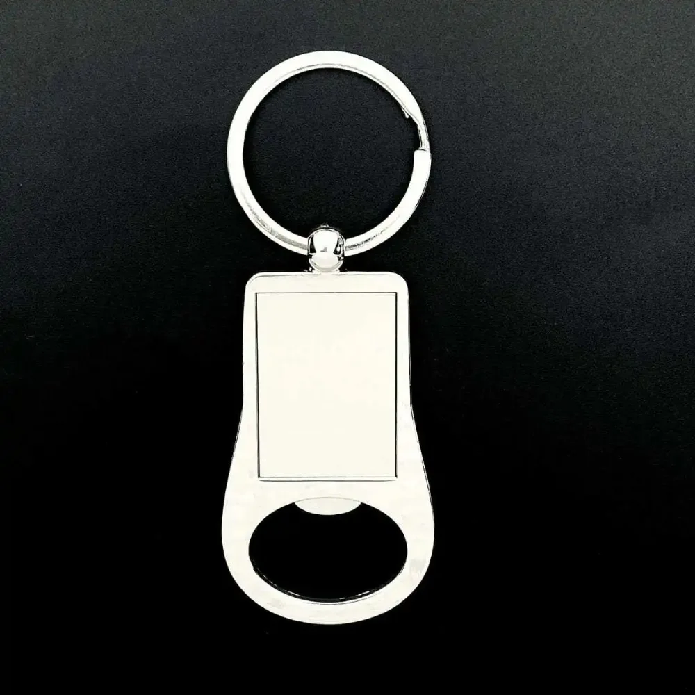 Individueller Metall-Schlüsselanhänger in Verschiedenen Formen aus Zinklegierung, Auto- und Taschen-Schlüsselring, Lasergravierter Edelstahl-Schlüsselanhänger mit Flaschenöffner als Geschenk – Detail 22