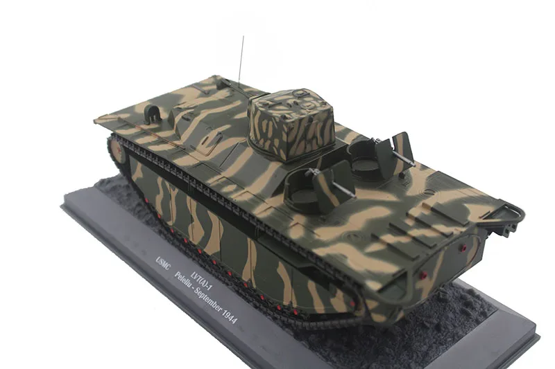 1/43 American LVT (A) -1 lekki amfibijny model czołgu 1944 Model kolekcjonerski wykończonych produktów ze stopu