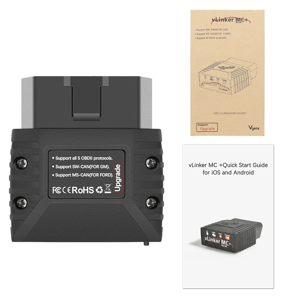 Best Wireless Vgate VLinker MC+ 4.0 ELM327 329 V2.2 Automotive OBD2 Code Reader For Android IOS Windows Car Diagnostic Scanner