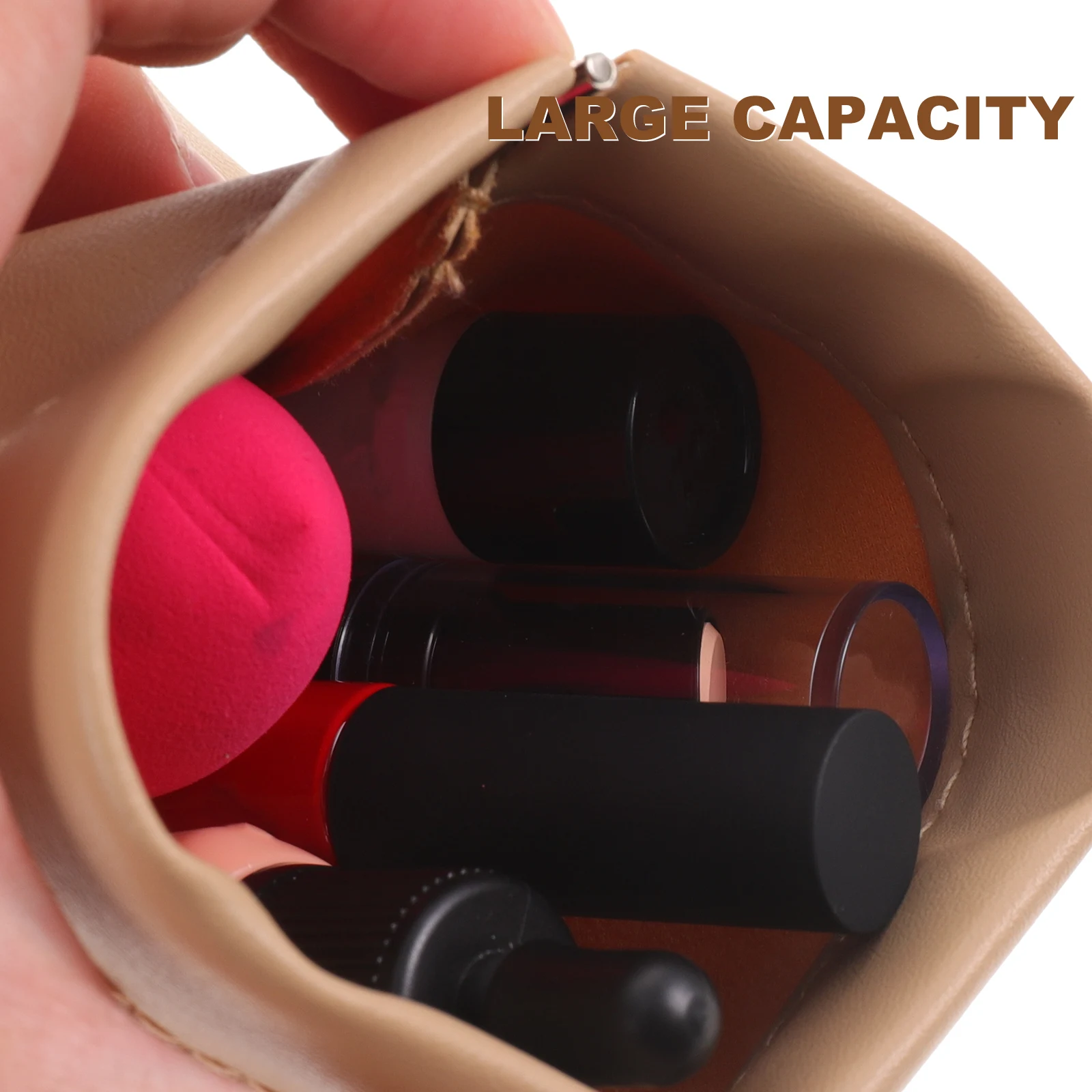 

4pcs Lipstick Sundries Pu Pockets Delicate Makeup Purses Organizer Bag Travel Toiletry Bag Small Makeup Storage