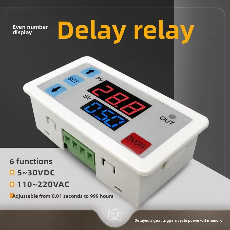Two pieces per set Delay time relay, module infinite loop, dual digital display, multi-function, embedded timer 12v24v220v