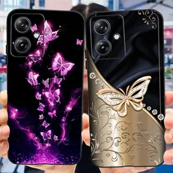Soft Silicon TPU Case For Motorola Moto G54 Fashion Butterfly Pattern Phone Back Cover For MOTO G54 G 54 5G 2023 XT2343 MotoG54