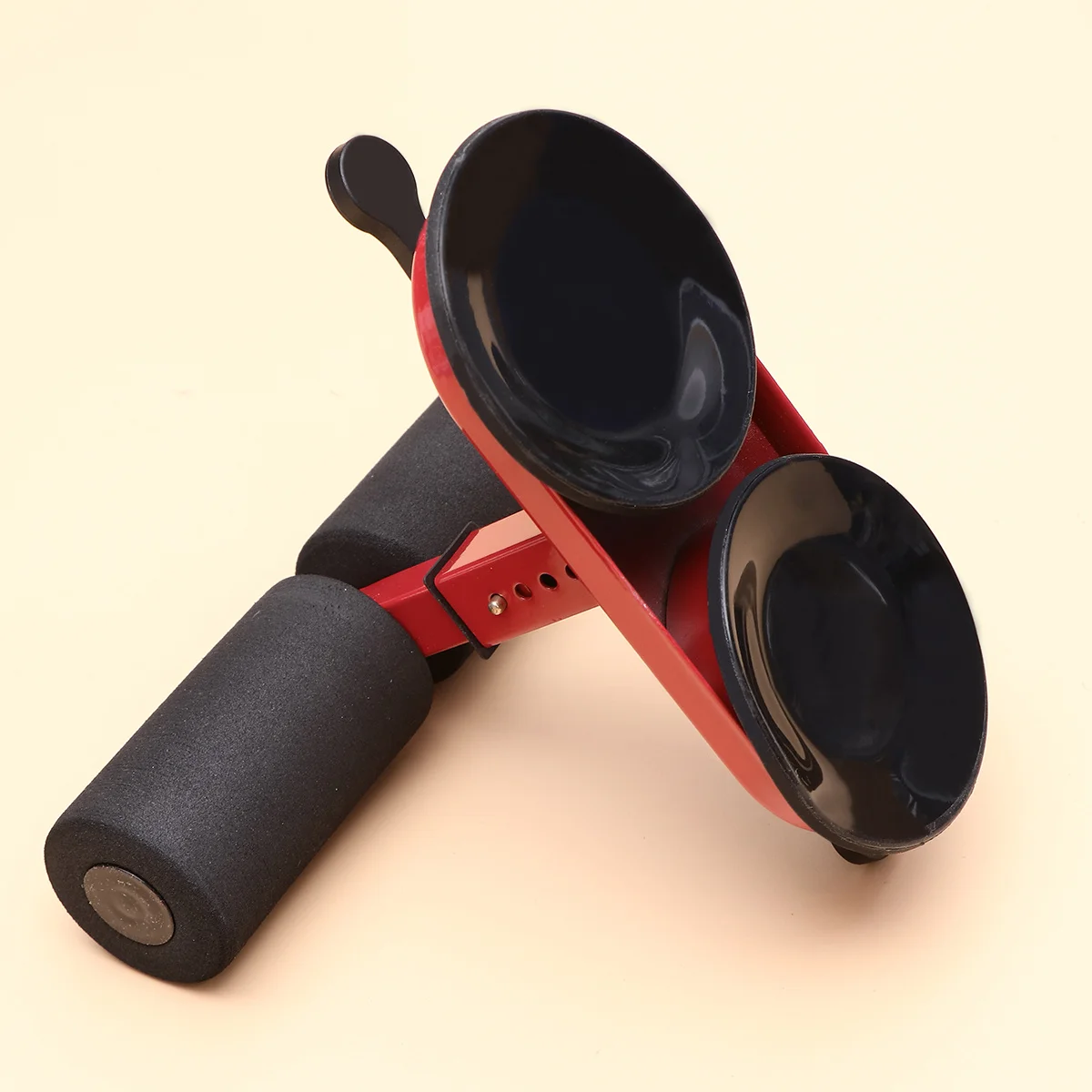 

Abdominal Machine Red 4-Level Height Adjustable Non-Slip Rubber Handle Crunches Aid Belly Roll Equipment For